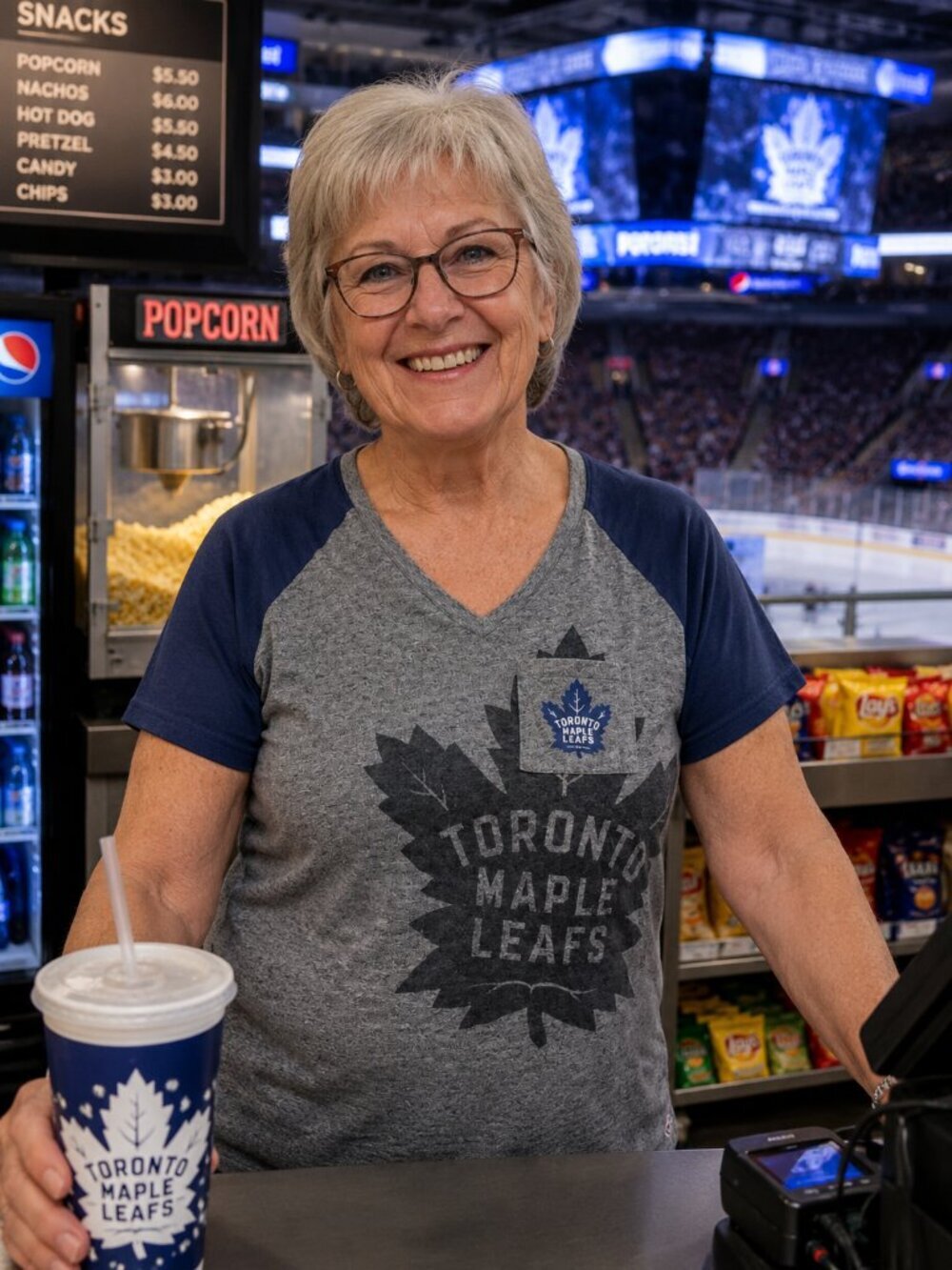 Ladies Toronto  MAPLE LEAFS TShirt  ( LARGE)